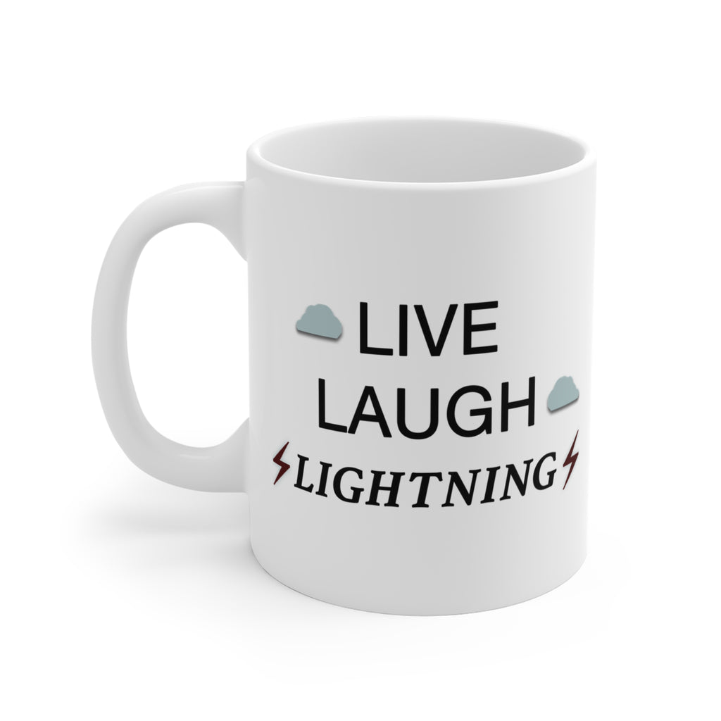 "Live Laugh Lightning" Funny Weather Mug MeteoTechWx