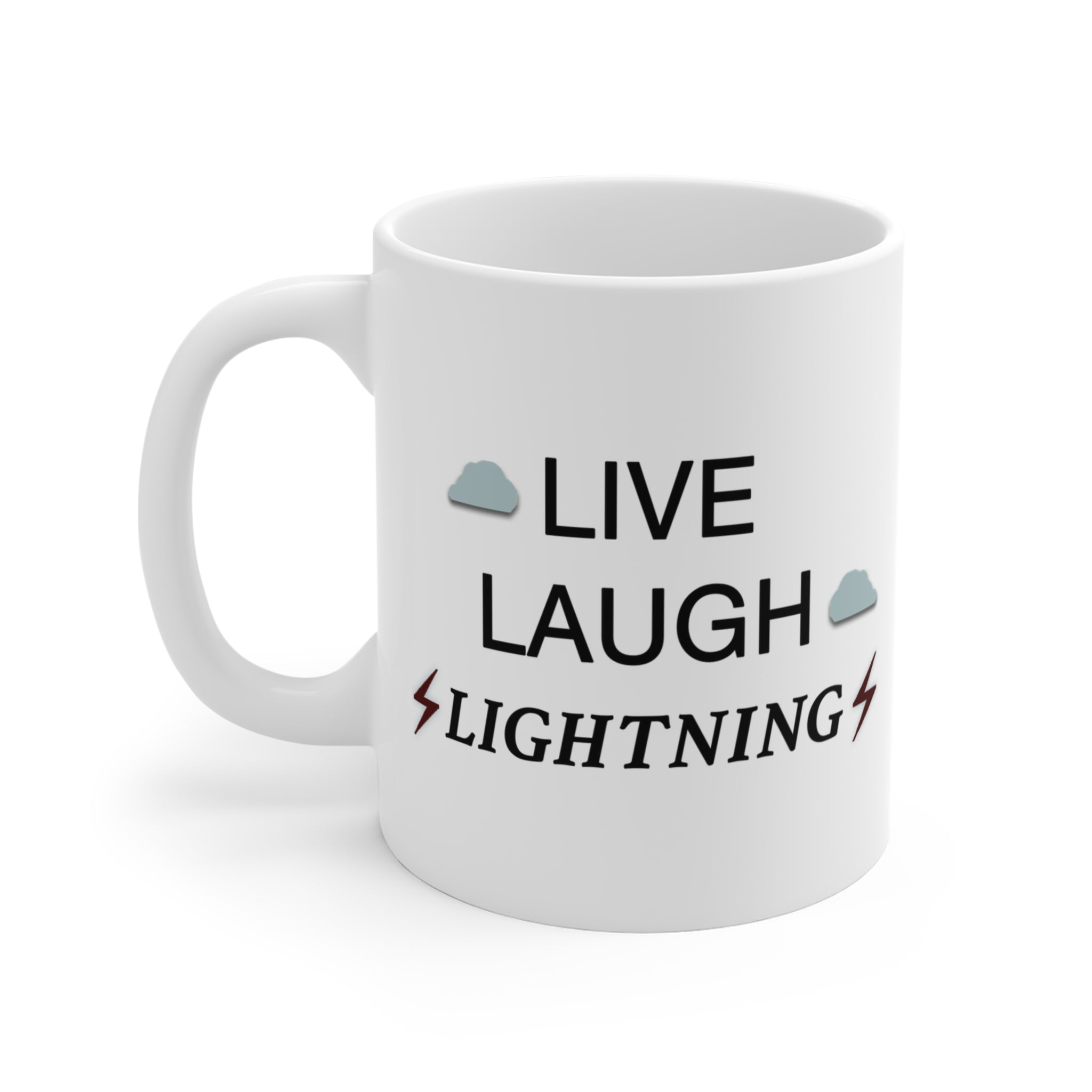 "Live Laugh Lightning" Funny Weather Mug MeteoTechWx